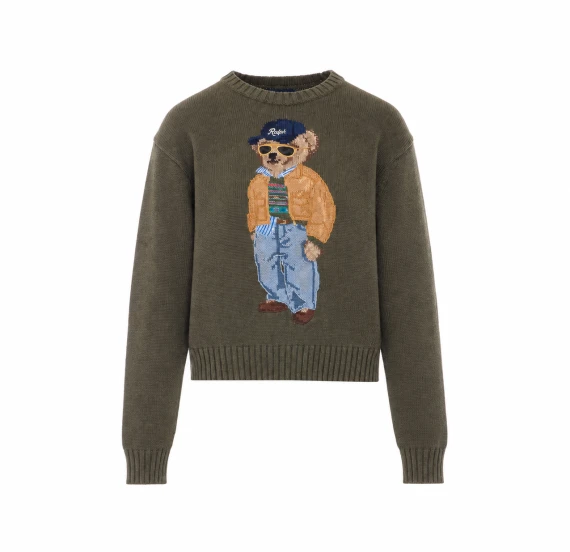 Maglione verde oliva Polo Bear Polo Ralph Lauren