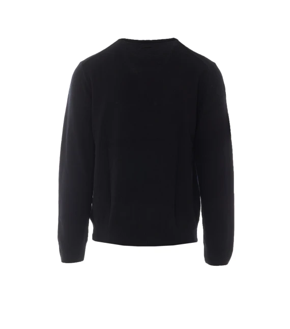 Black wool sweater with embroidered logo Polo Ralph Lauren