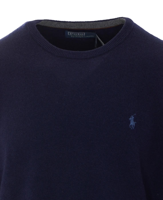 Navy wool crewneck sweater Polo Ralph Lauren
