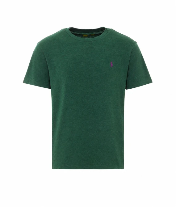 T-shirt in cotone verde scuro