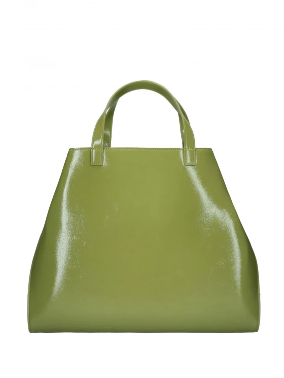 Shopping bag Ashanti verde in naplak