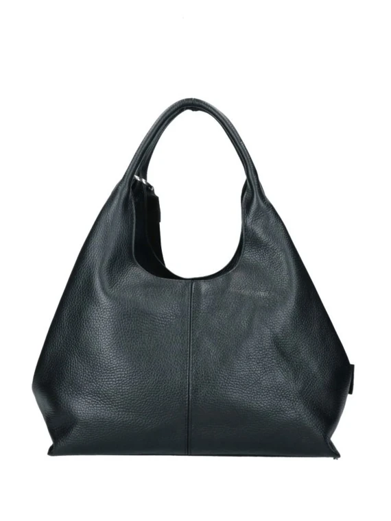 Shopping bag Nadia nero in pelle