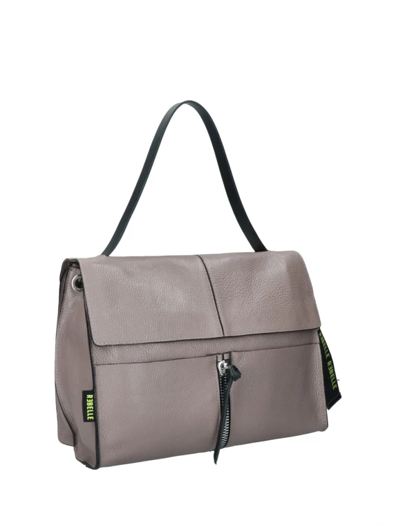 Borsa a spalla Chloe Satchel L grigio in pelle