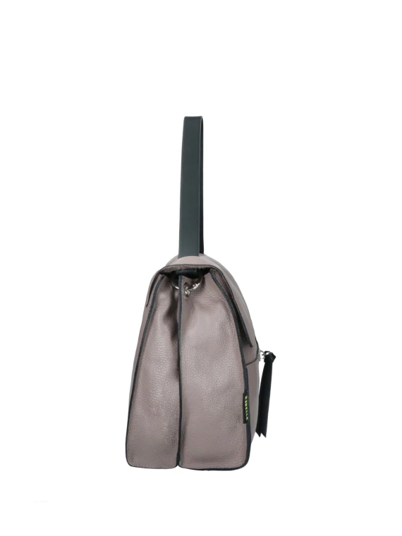 Borsa a spalla Chloe Satchel L grigio in pelle