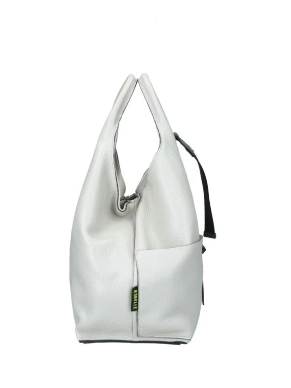 Shopping bag Nadia bianco in pelle