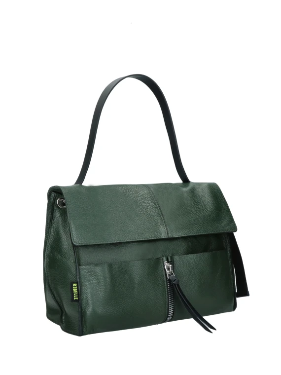 Borsa a spalla Chloe Satchel L verde in pelle