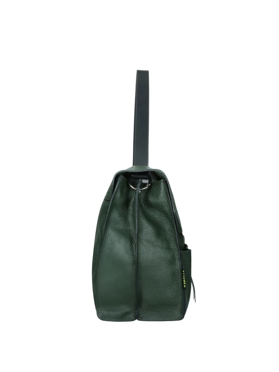 Borsa a spalla Chloe Satchel L verde in pelle