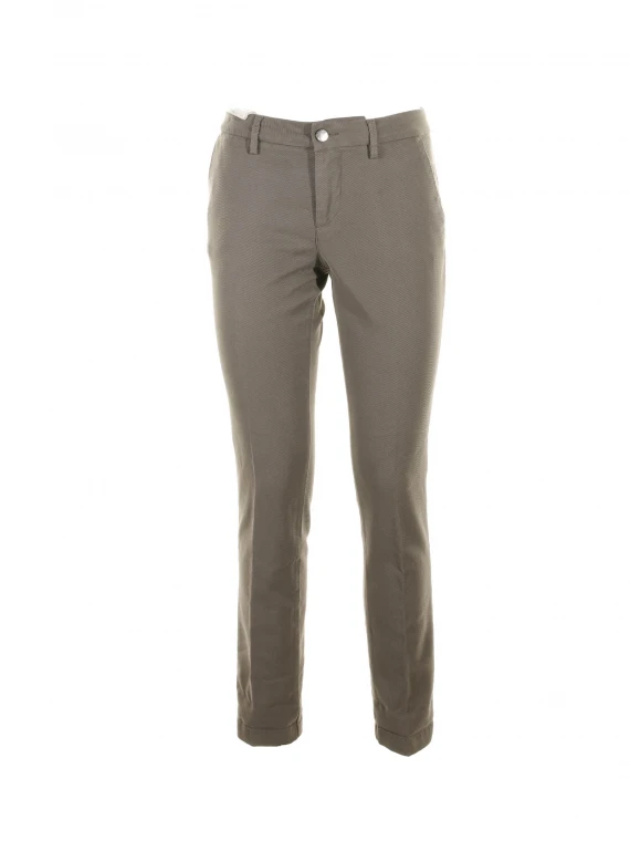 Gray high-waisted trousers