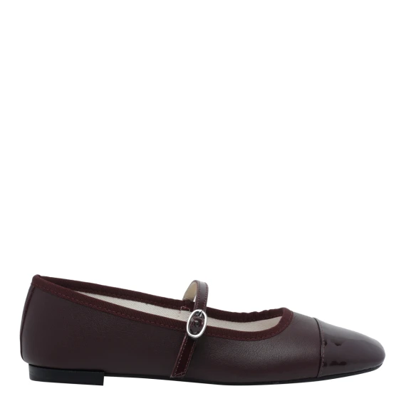 Georgiana Mary-Janes burgundy leather ballet flats Repetto