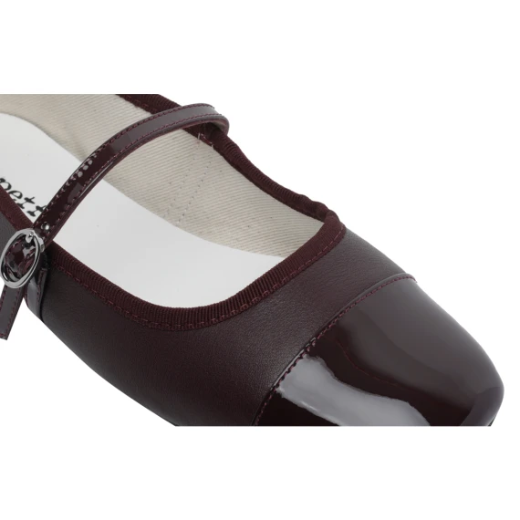Ballerine Georgiana Mary-Janes in pelle bordeaux Repetto