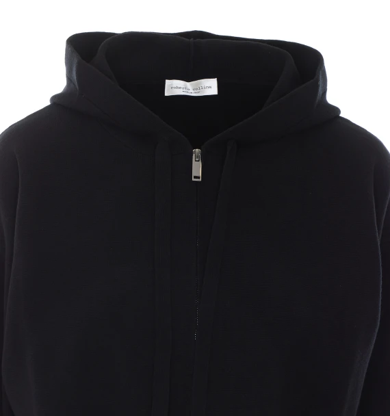 Black zip hoodie ROBERTO COLLINA