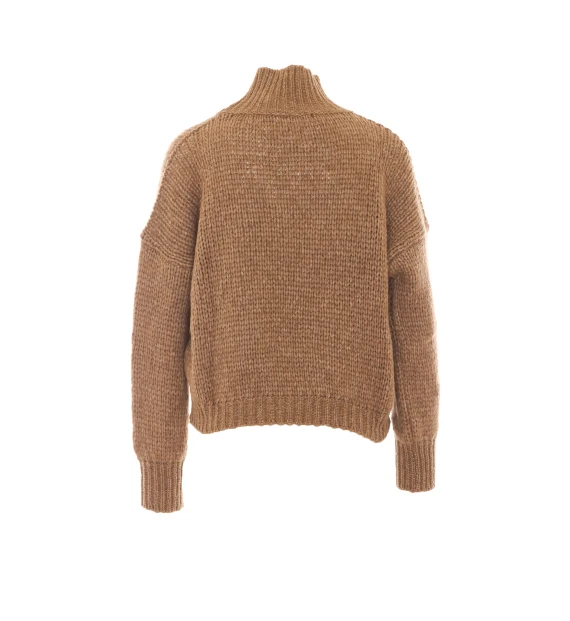 Beige high-neck sweater ROBERTO COLLINA
