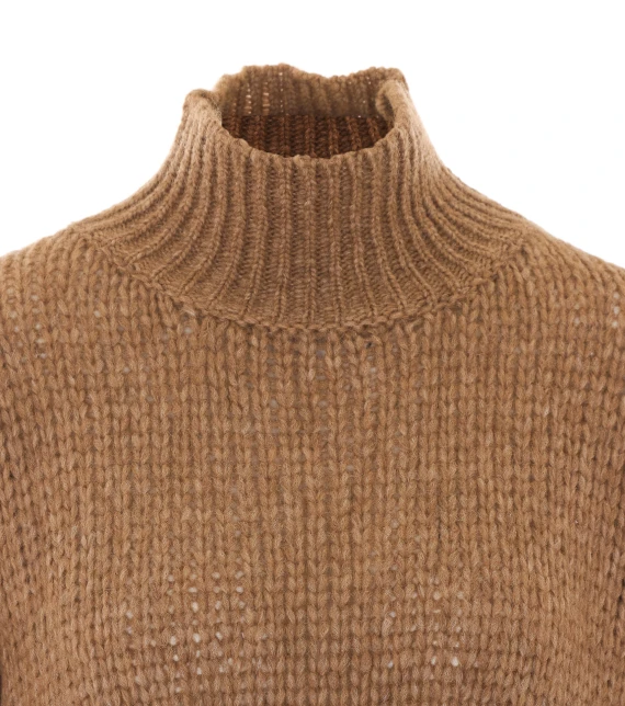 Beige high-neck sweater ROBERTO COLLINA