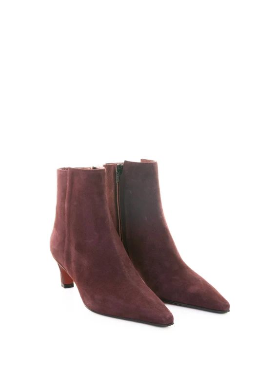 Plum Suede Ankle Boot