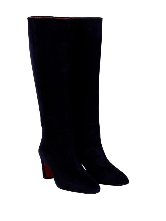 Dark blue over-the-knee boots Roberto Festa