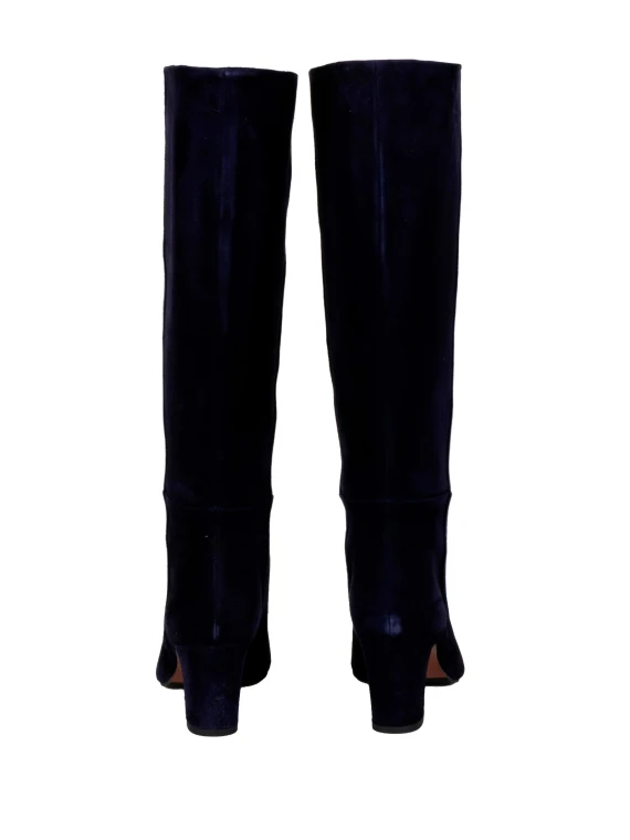Dark blue over-the-knee boots Roberto Festa