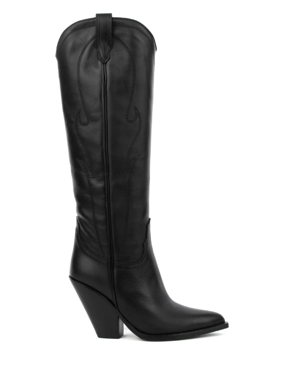 Rancho Texan Boot High Black Leather