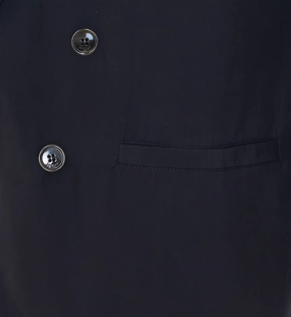 Giacca nera doppiopetto in seta Saint Laurent