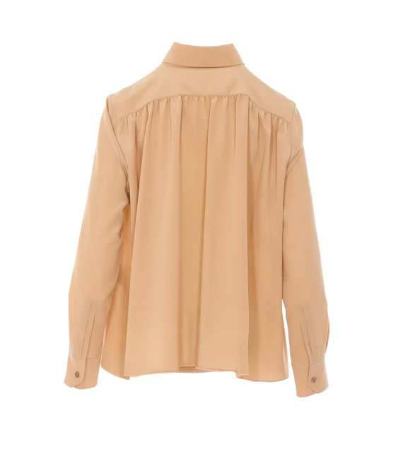 Beige silk shirt Saint Laurent