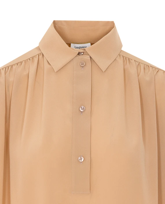 Beige silk shirt Saint Laurent