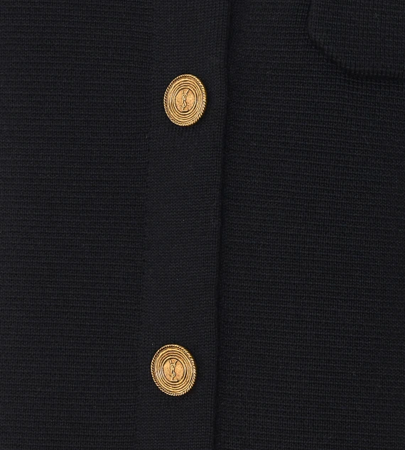 Black wool cardigan Saint Laurent