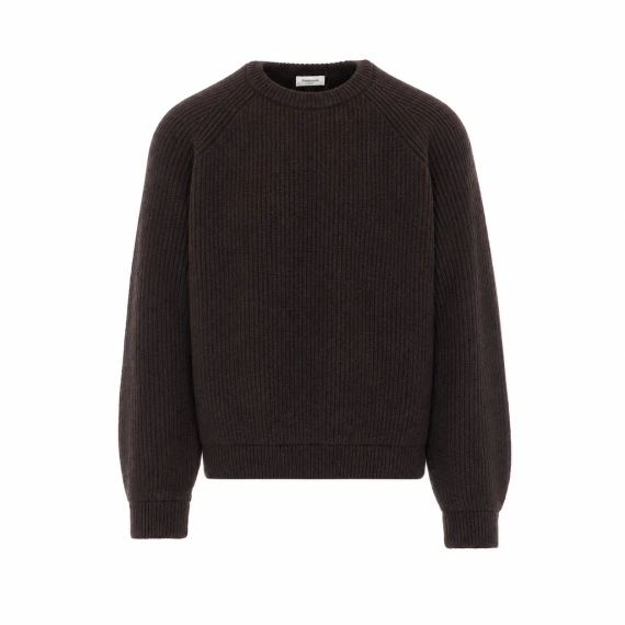 Maglione in cashmere marrone Saint Laurent