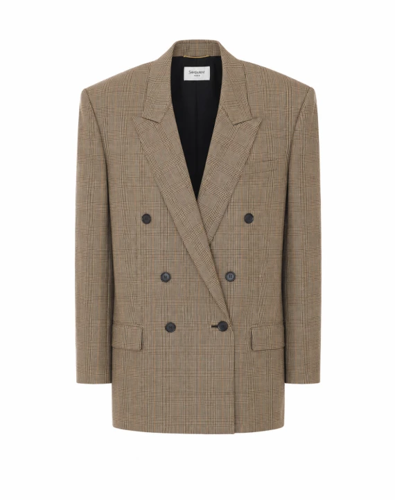 Beige Principe di Galles Jacket