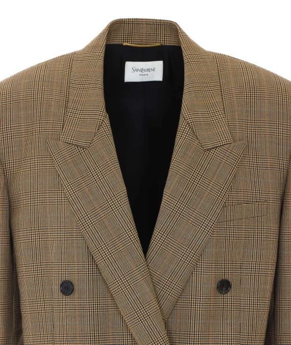 Beige Principe di Galles Jacket