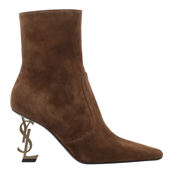 Opyum brown suede ankle boots Saint Laurent