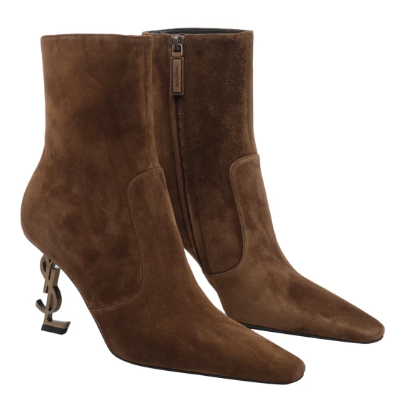 Opyum brown suede ankle boots Saint Laurent