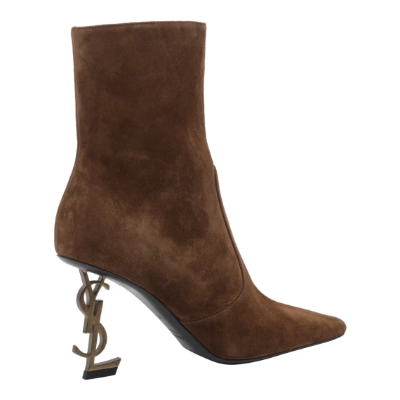 Opyum brown suede ankle boots Saint Laurent