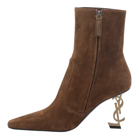 Opyum brown suede ankle boots Saint Laurent