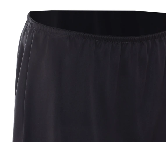 Black silk mini skirt with double-face lace Saint Laurent