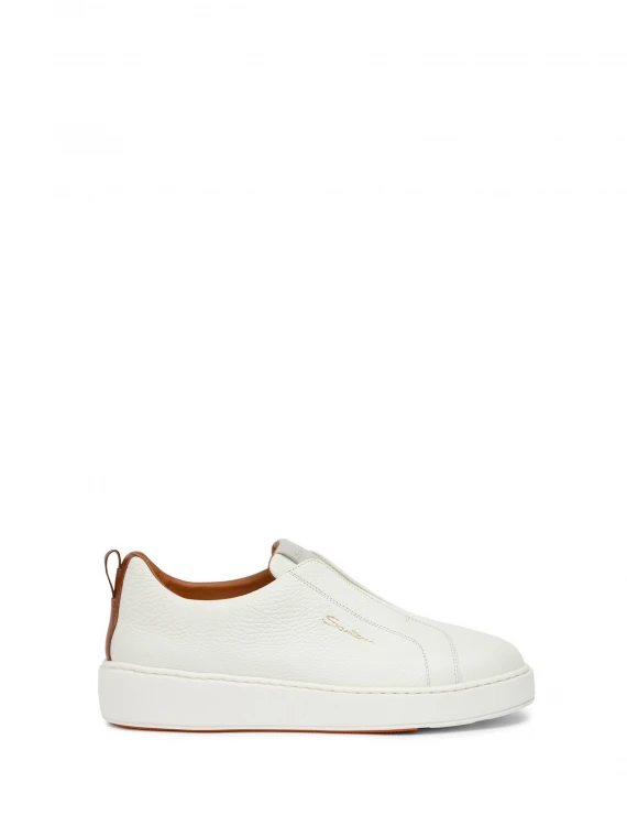 Leather slip-on sneakers