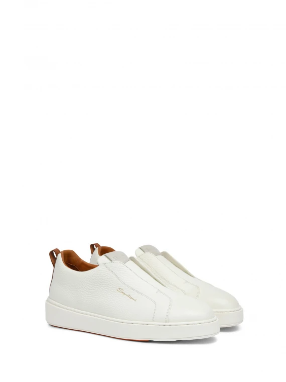 Sneaker slip-on in pelle