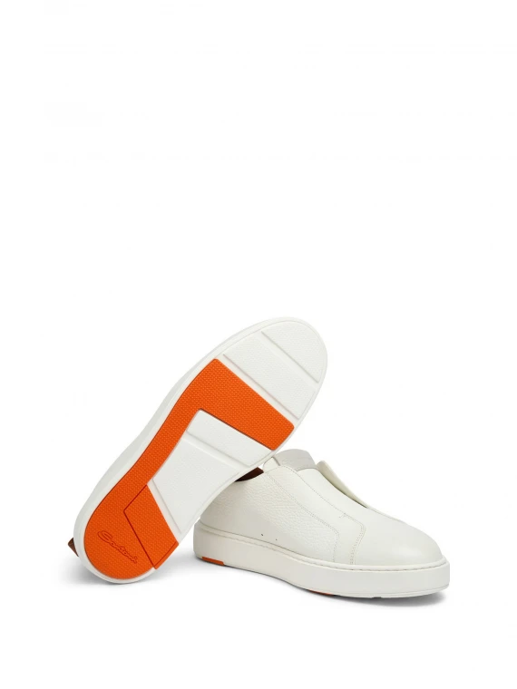 Sneaker slip-on in pelle