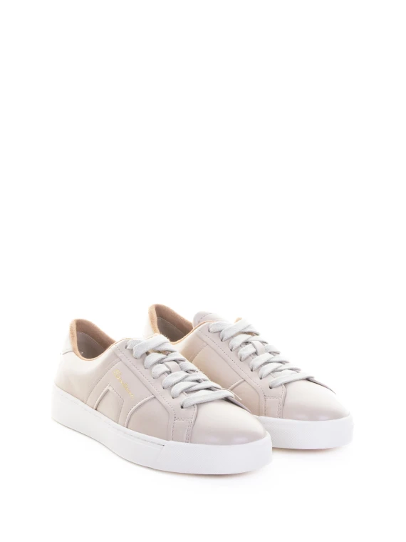 Sneaker soft panna donna in pelle