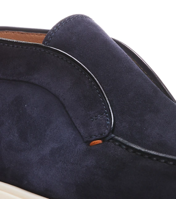 Blue suede desert boot Santoni