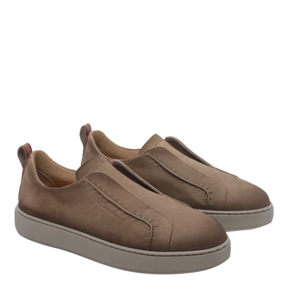 Brown low-top sneakers Santoni