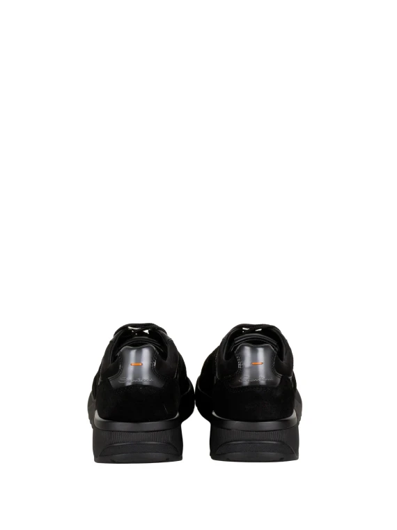 Innova black low-top sneakers in calf leather Santoni