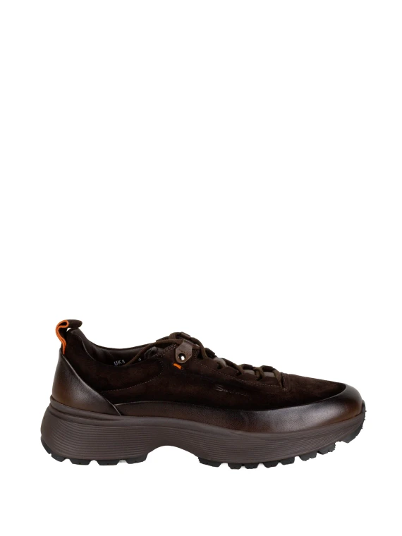 Sneakers marrone scuro con lacci