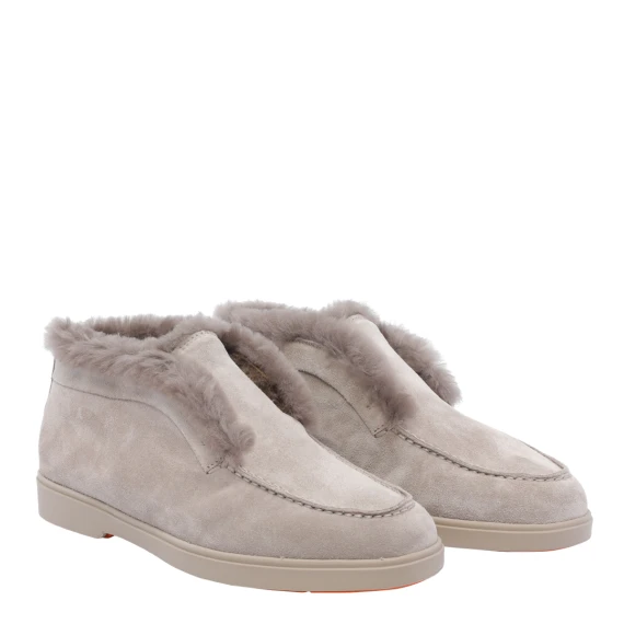 Beige suede desert boots Santoni