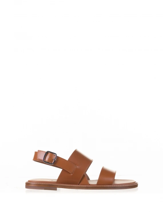 Double band leather sandal