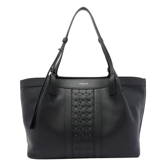 Borsa a tracolla Small Secret nera Serapian