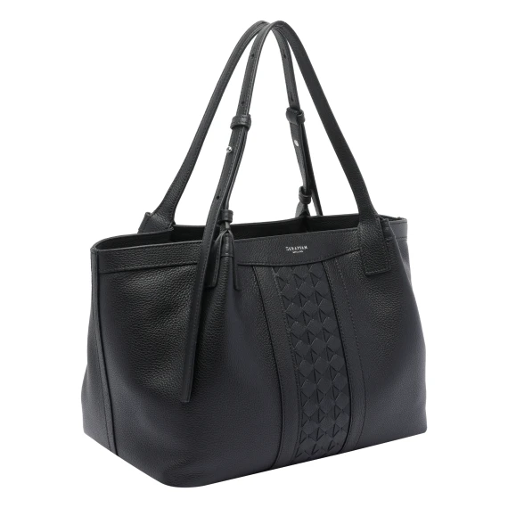 Borsa a tracolla Small Secret nera Serapian