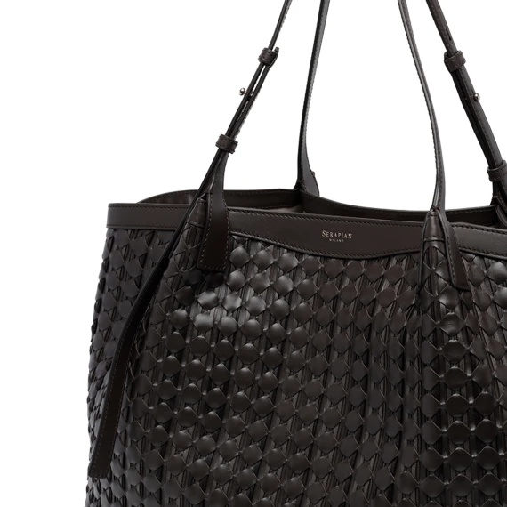 Borsa tote Secret Mosaico nera Serapian