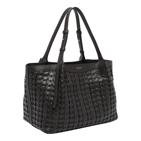 Small Secret Mosaico black tote bag Serapian