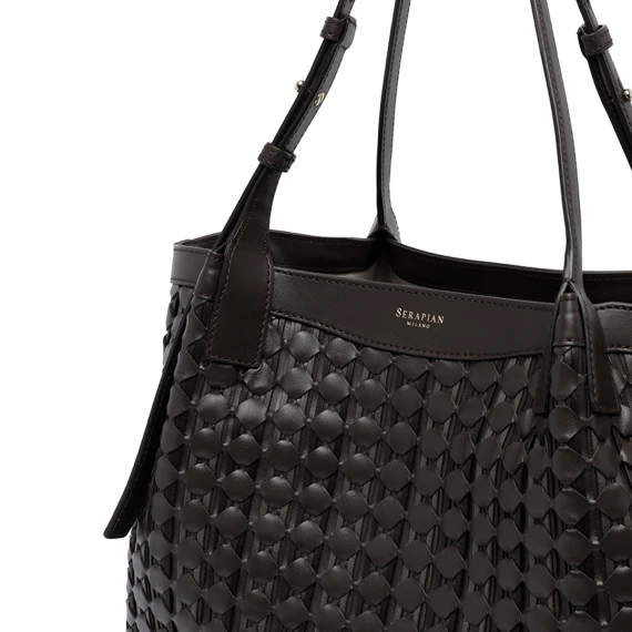Small Secret Mosaico black tote bag Serapian