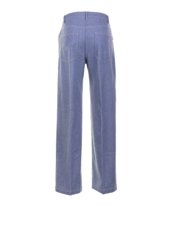 Lurex yarn dyed aviation trousers