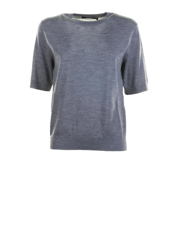 Women's Light Gray Half-Sleeve T-Shirt